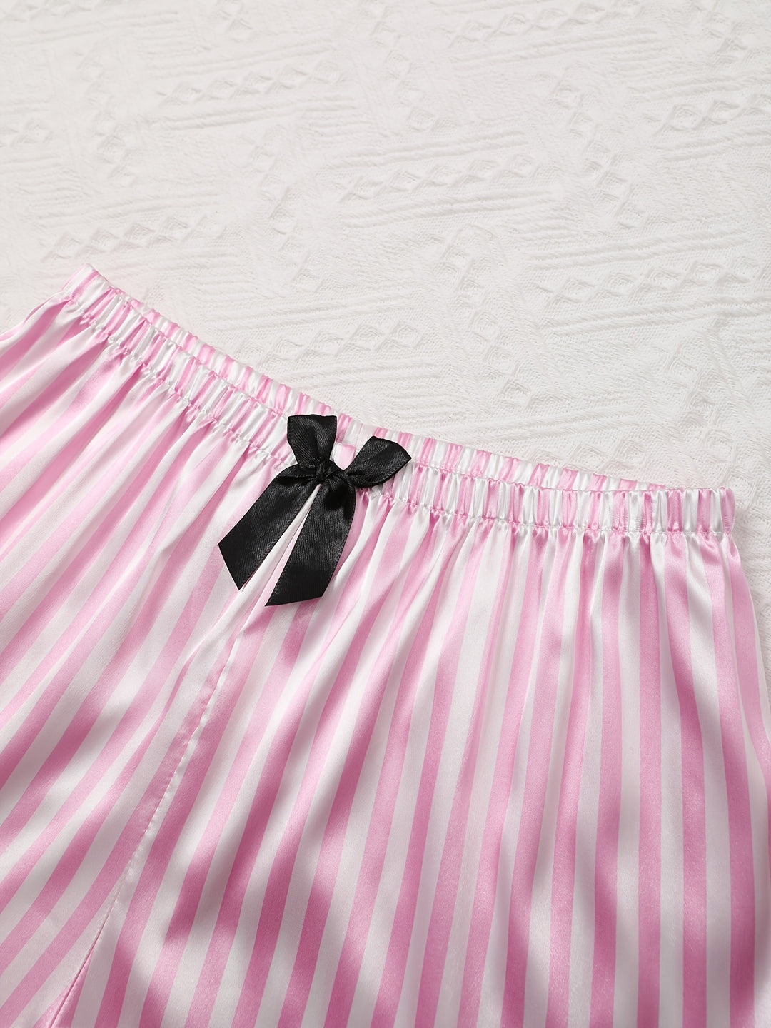 Merritt | Women's Striped Button Front Casual Pajama Sequin Set