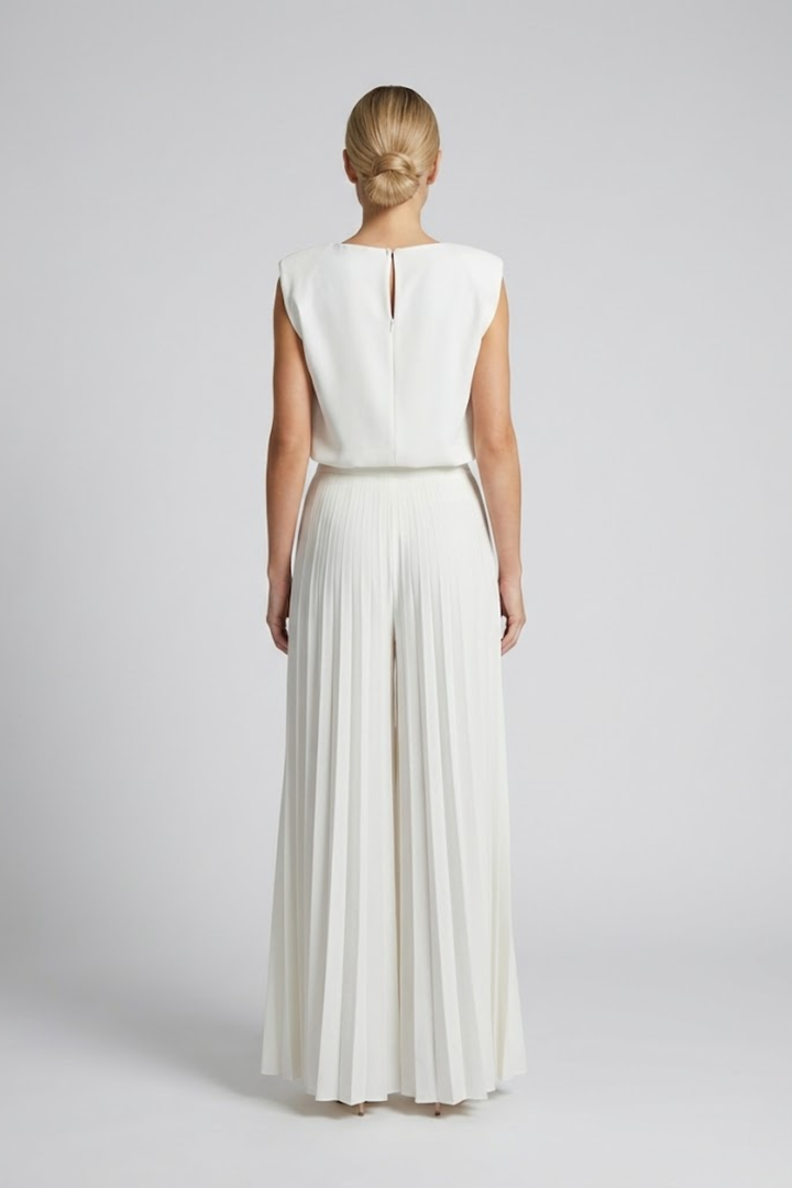 Muriel | Women Pleated Wide Leg Two Piece Set