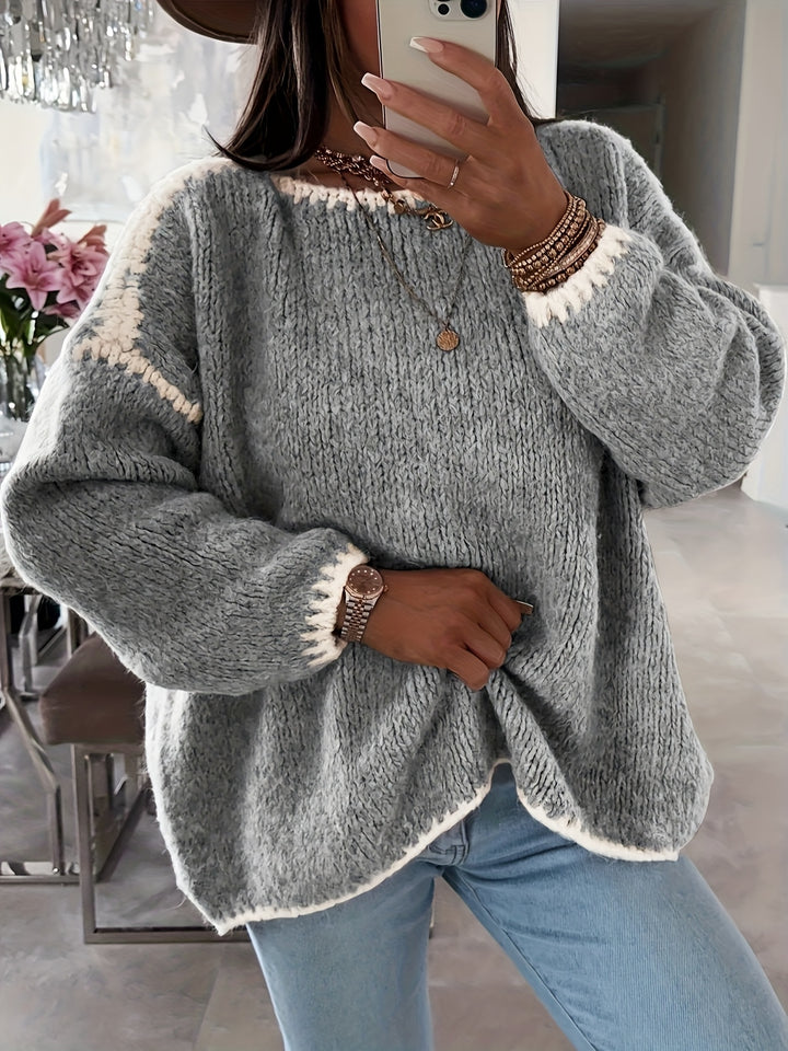 Ansley | Women Boat Neck Pullover Sweater
