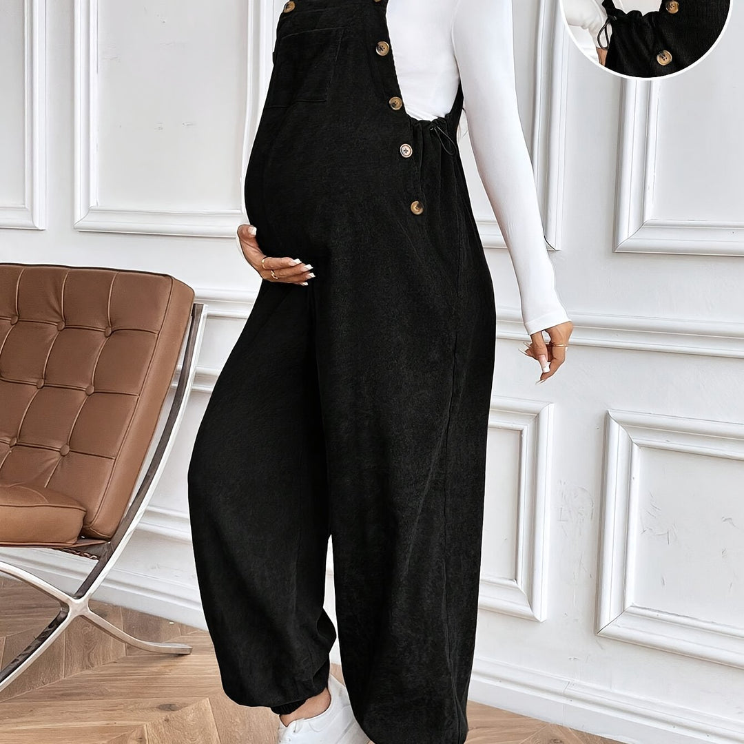 Alice | Women's Corduroy Square Neck Sleeveless Casual Overalls