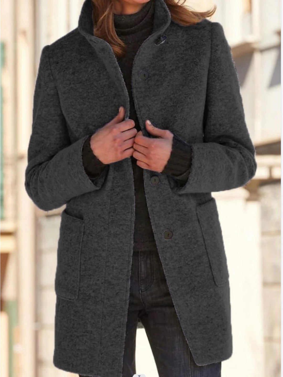 Dixie | Women's Collared Pockets Office Coat