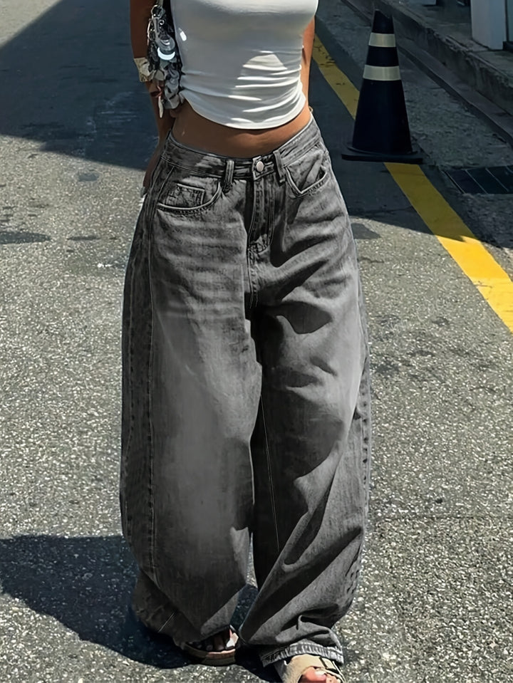 Devyn | Women's Denim Wide Leg Stretchy Casual Relaxed Jeans