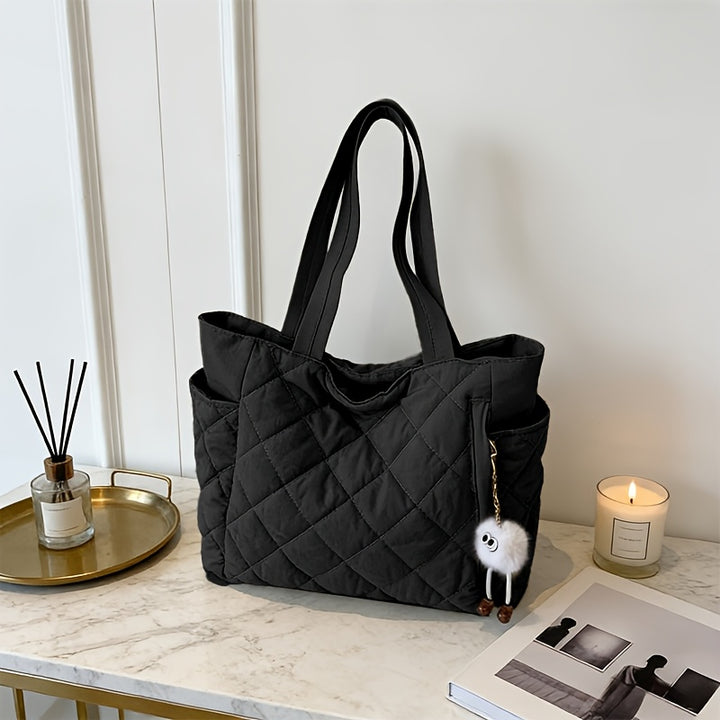 Werburga | Women Quilted Nylon Tote Bag