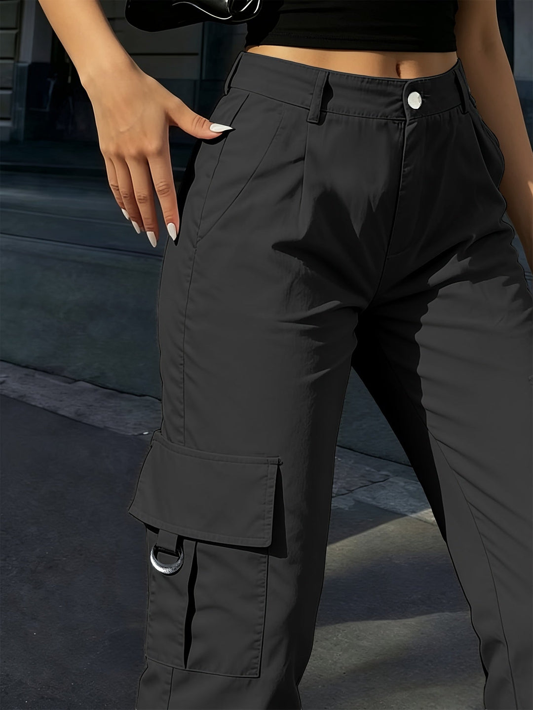 Stylish Wide Leg Cargo Pants for Women with Plus Size Casual Style