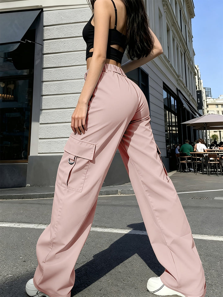 Stylish Wide Leg Cargo Pants for Women with Plus Size Casual Style