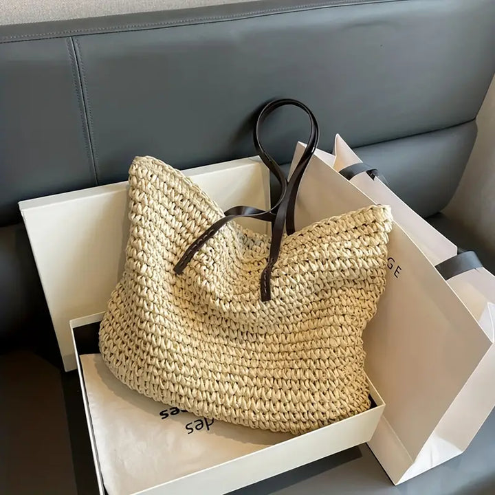 Walburga | Women Woven Straw Tote Bag