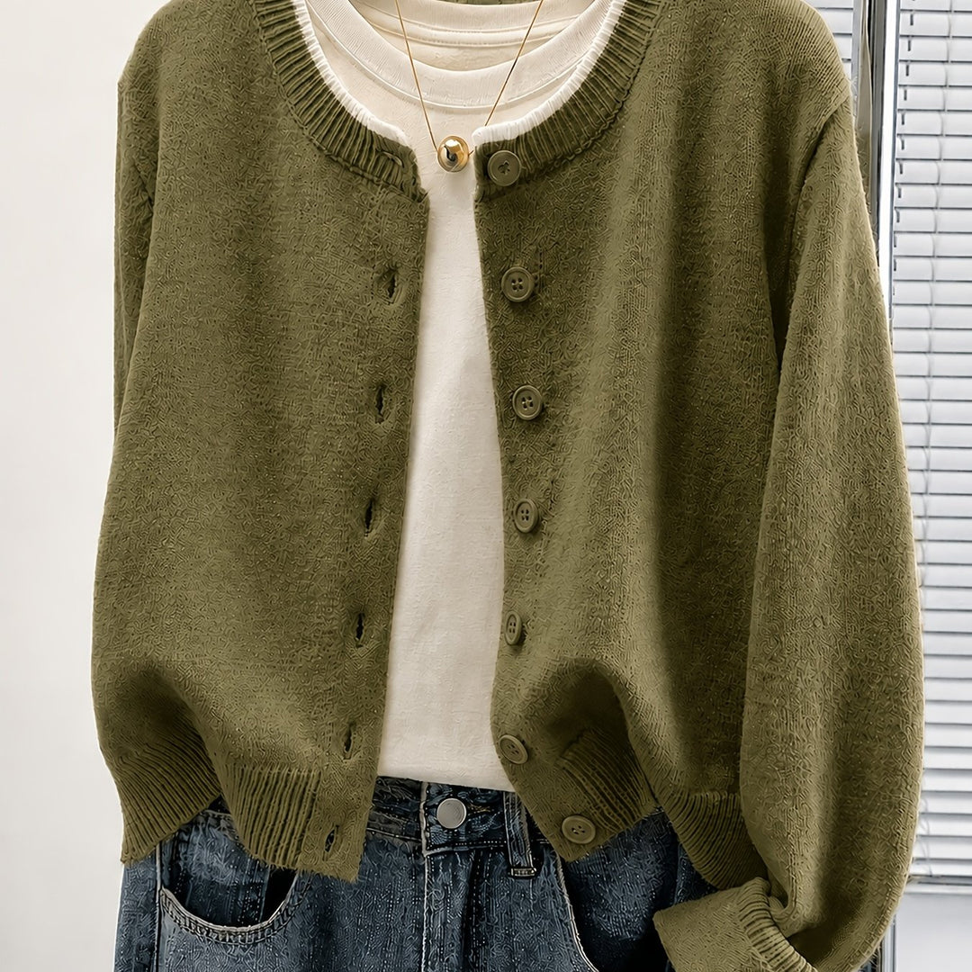 Cozy Fall Sweater Cardigan for Women with Cardigan Button