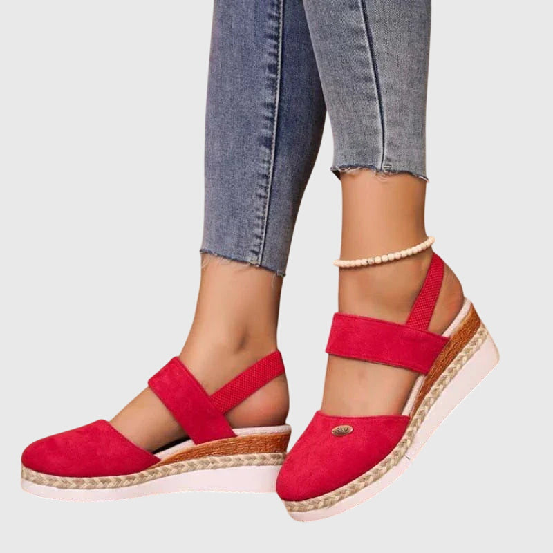 Magnolia | Women's Beaded Stretchy Vacation Cushioned Ankle Strap Sandals