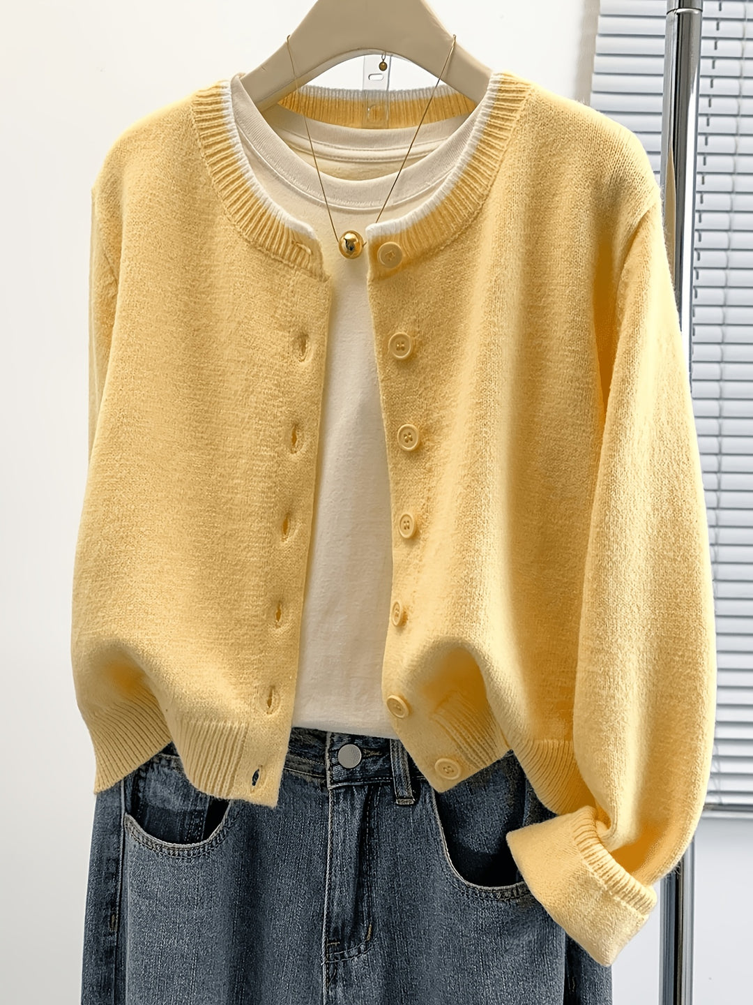 Cozy Fall Sweater Cardigan for Women with Cardigan Button