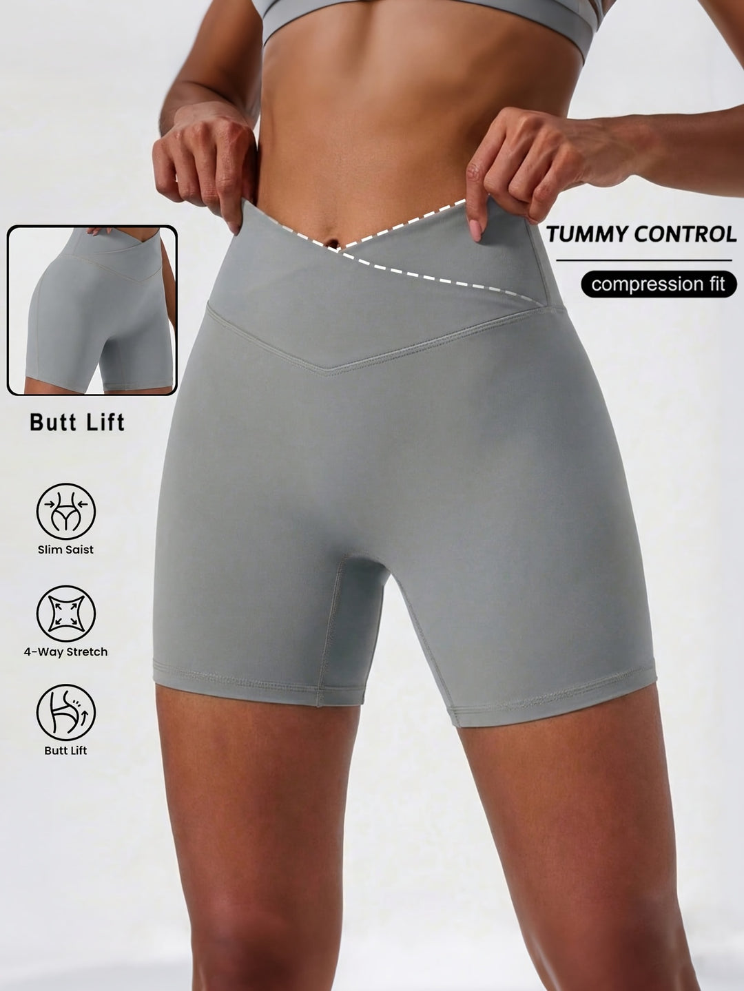 Margot | Women's Knit High Waisted Office Shorts