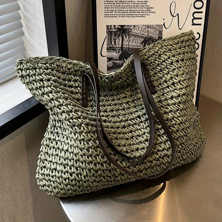 Walburga | Women Woven Straw Tote Bag