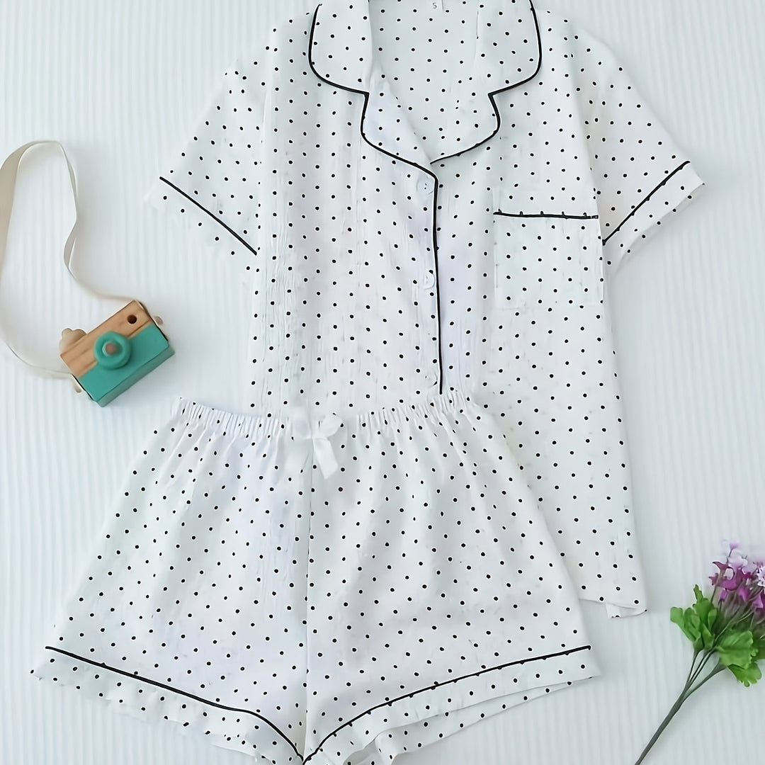 Marlee | Women's Polka Dot Casual Pajama Set