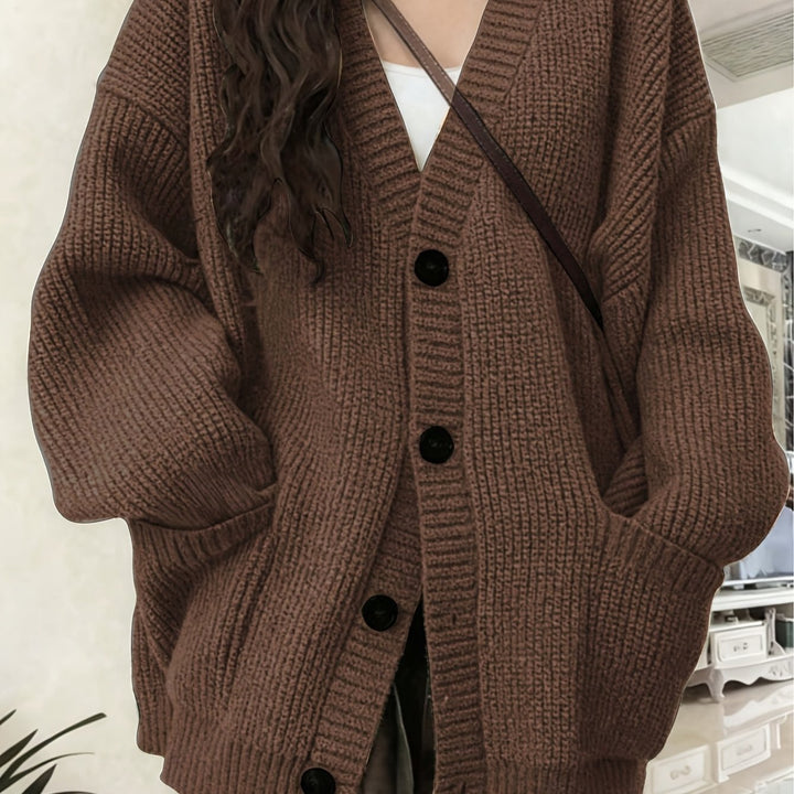 Cozy Fall Sweater Cardigan for Women with Cardigan V Neck Button