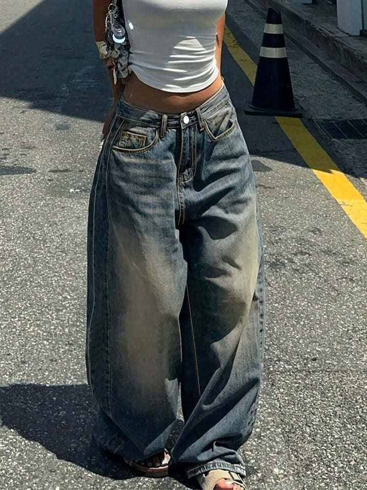 Devyn | Women's Denim Wide Leg Stretchy Casual Relaxed Jeans