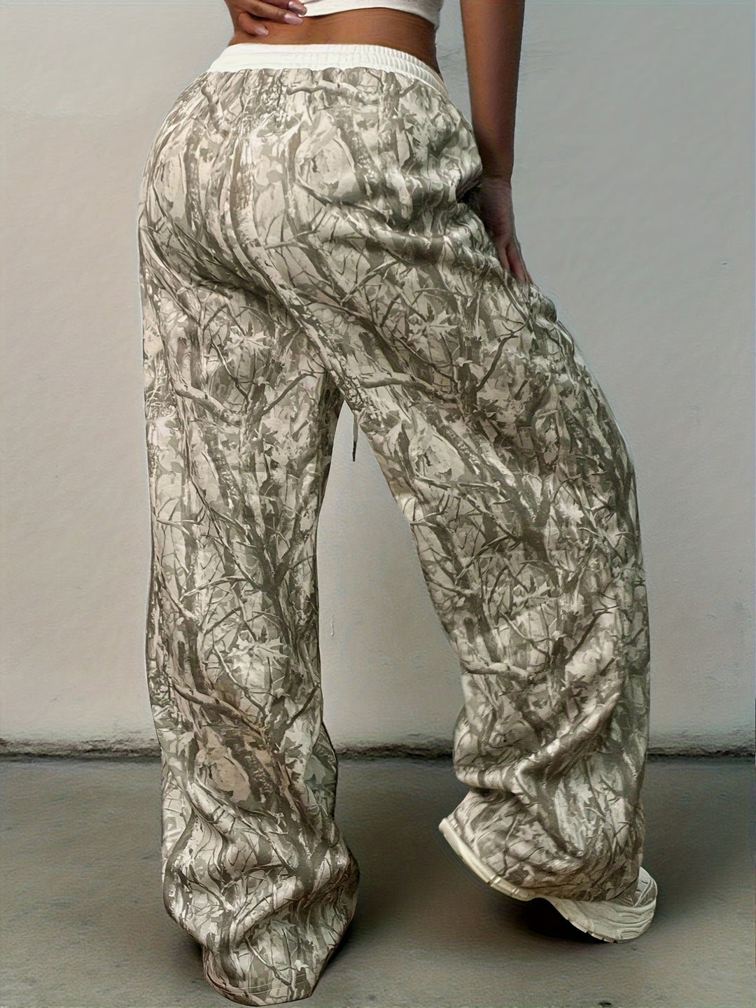 Stylish Camo Knit Pants for Women with Plus Size Style