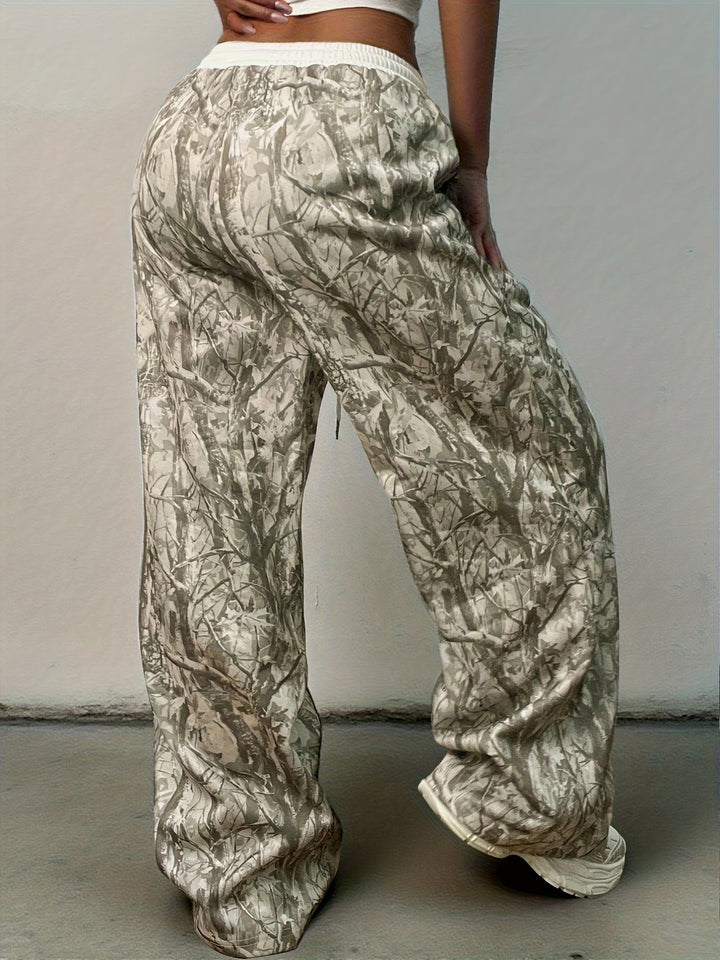 Stylish Camo Knit Pants for Women with Plus Size Style