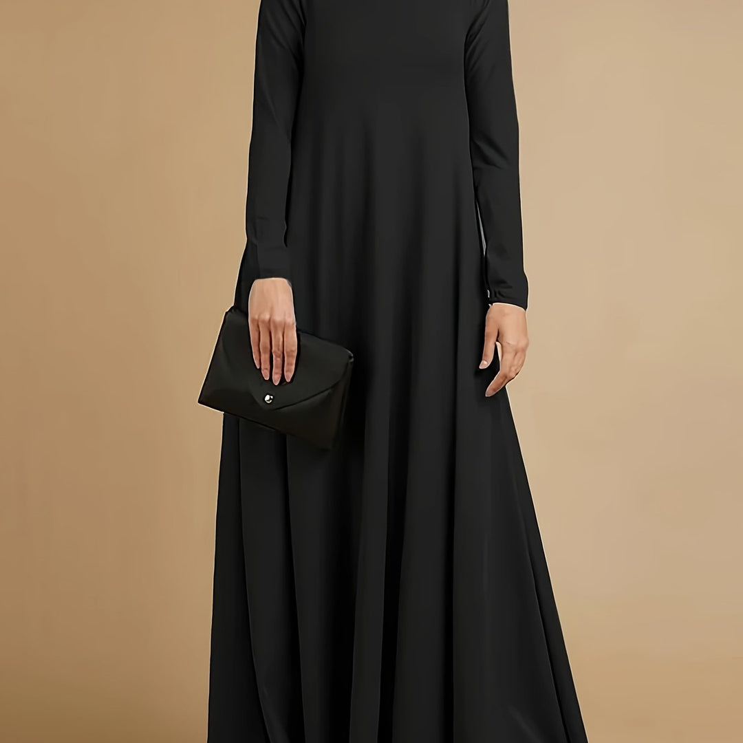 Nancy | Women's Knit High Neck Long Sleeve Casual Maxi Dress