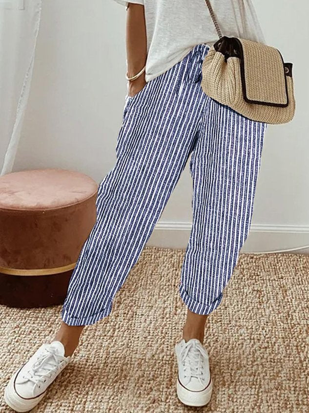 Gemma | Women's Linen Drawstring Casual Pants