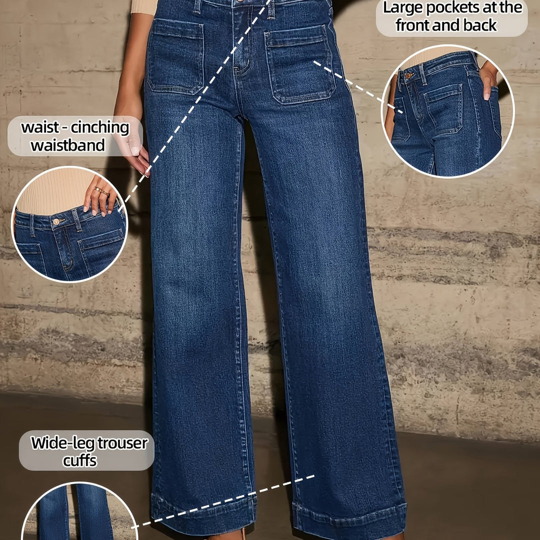 Raegan | Women's Denim Wide Leg Casual Relaxed Jeans