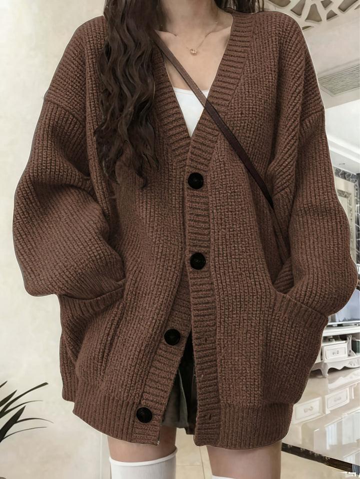 Cozy Fall Sweater Cardigan for Women with Cardigan V Neck Button
