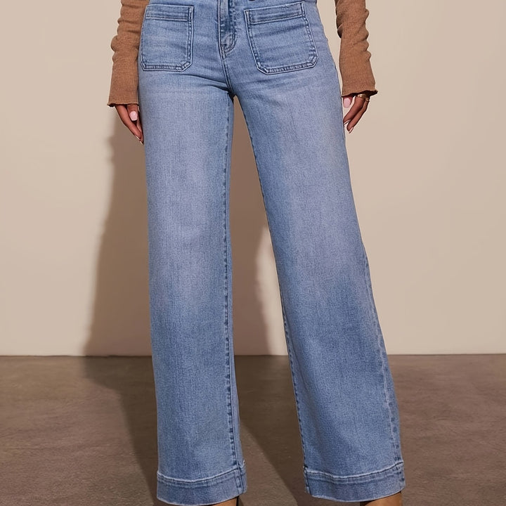 Raegan | Women's Denim Wide Leg Casual Relaxed Jeans