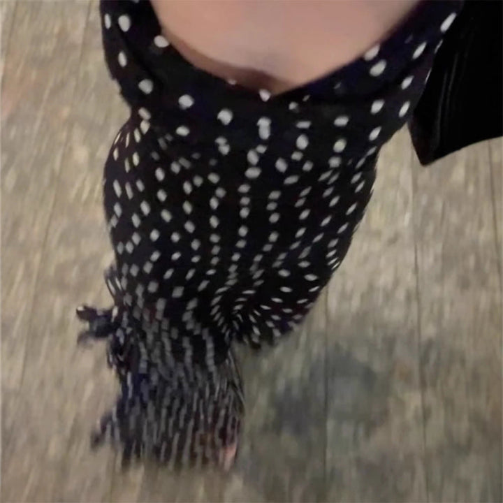 Sabina | Women Polka Dot Scarf Race Day Dress