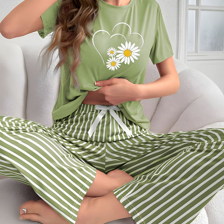 Kendra | Women's Floral Cotton Casual Pajama Set