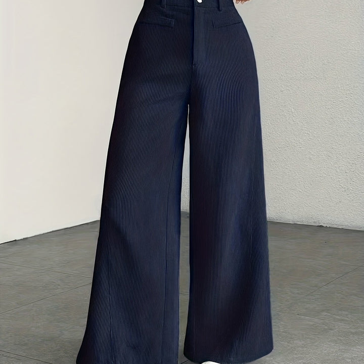 Endelyn | Women High Waist Corduroy Flowy Pants