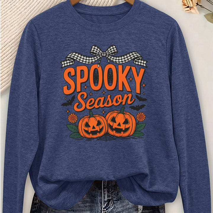 Marlowe | Women's Halloween Sweater Pumpkin Bat Print