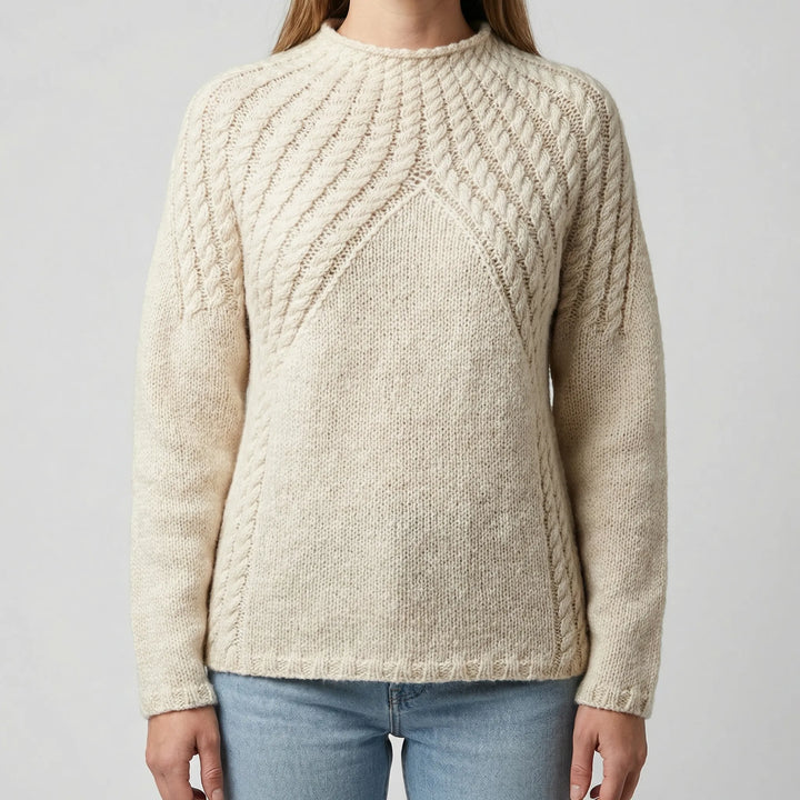 Marigold | Women's Round Neck Pullover Cardigan Sweater