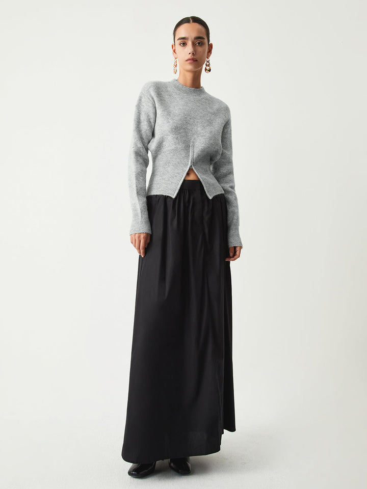 Brynhild | Women Hem Zip Knit Sweater