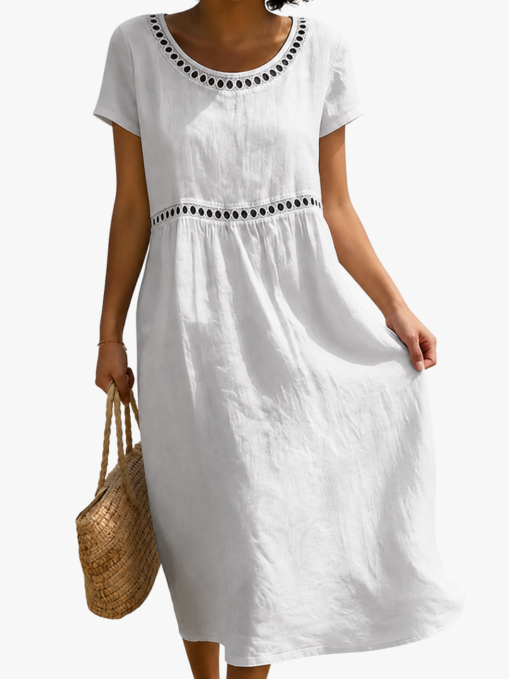 Maxi Dress Eyelet Empire Waist