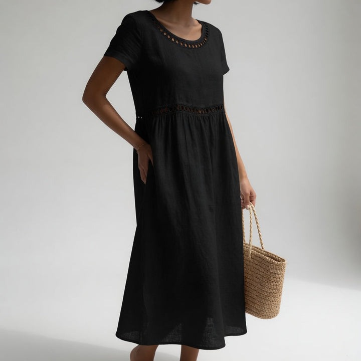 Maxi Dress Eyelet Empire Waist