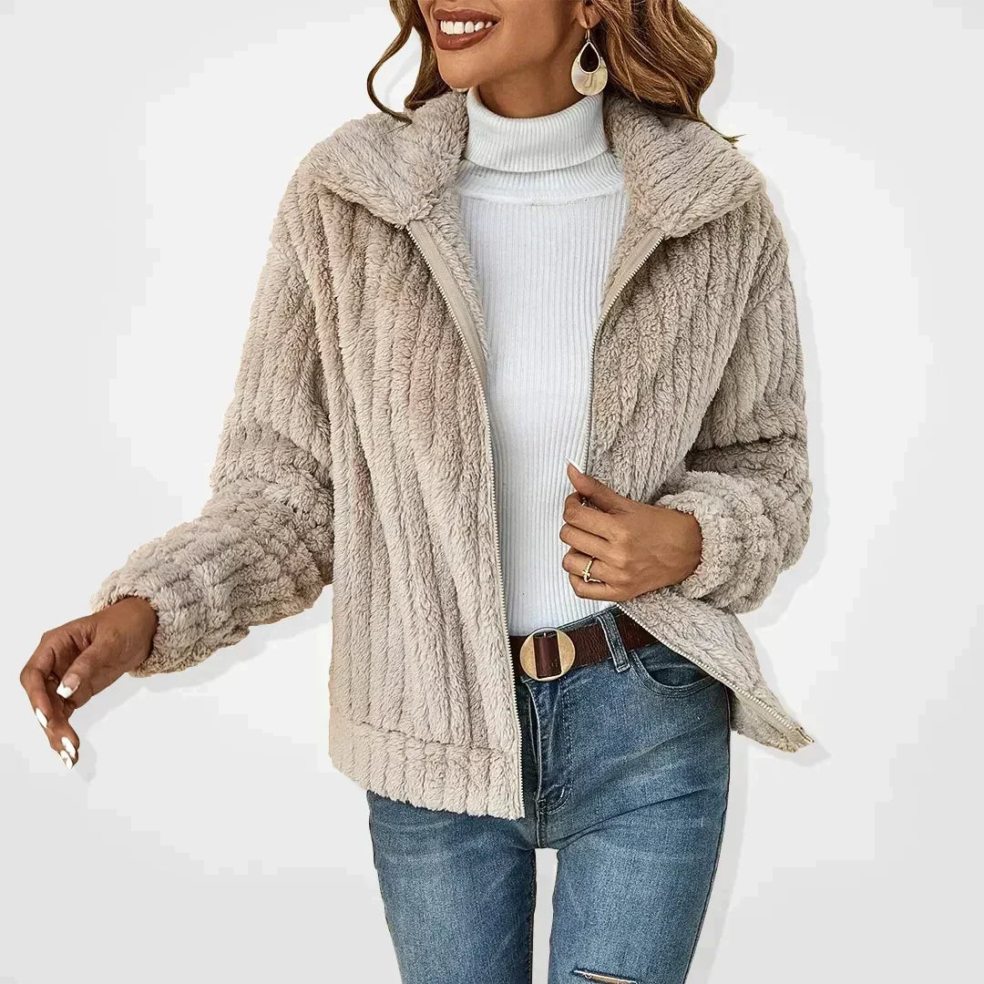 Rosalind | Women's Knit Collared Long Sleeve Casual Cardigan