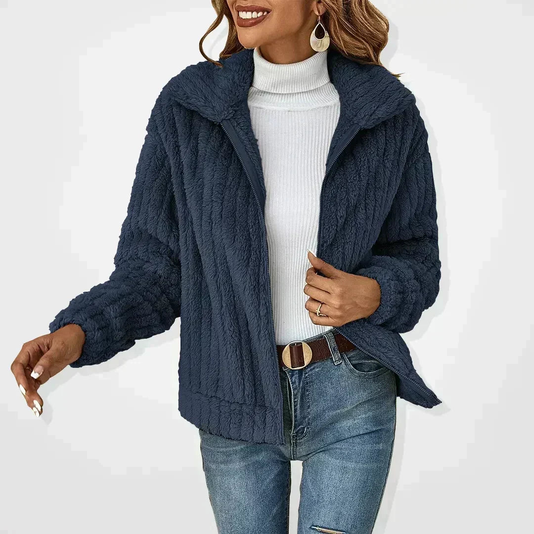 Rosalind | Women's Knit Collared Long Sleeve Casual Cardigan