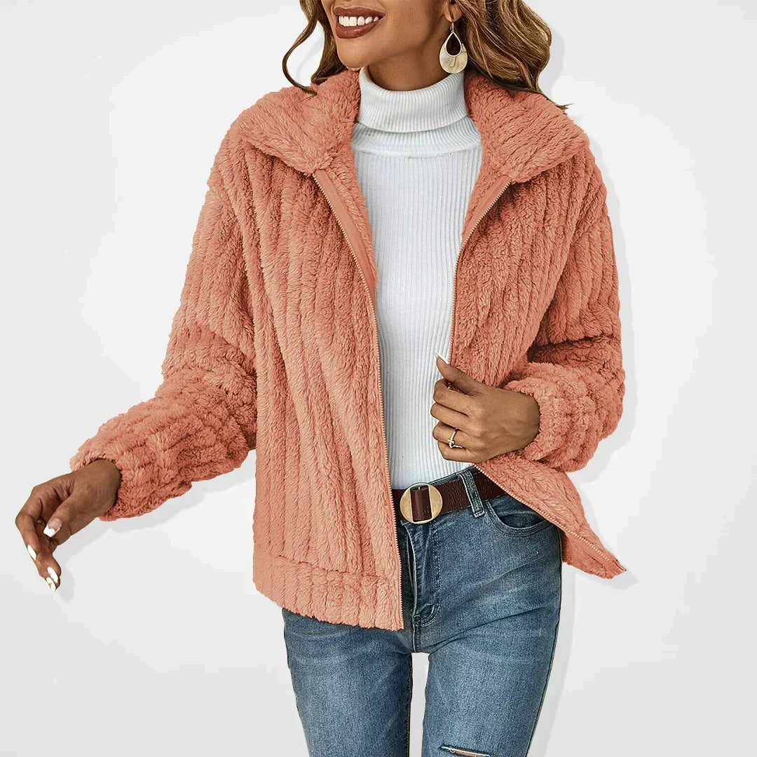 Rosalind | Women's Knit Collared Long Sleeve Casual Cardigan