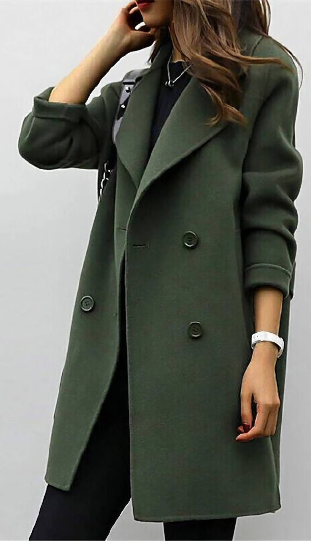 Alysoun | Women Double Breasted Notch Coat
