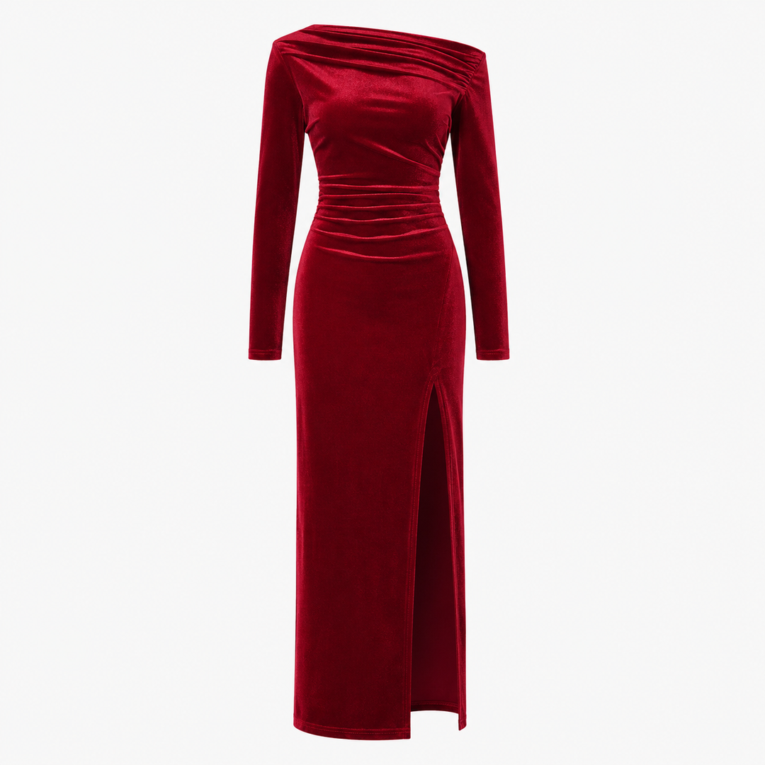 Venetia | Women Velvet Slit Formal Maxi Dress