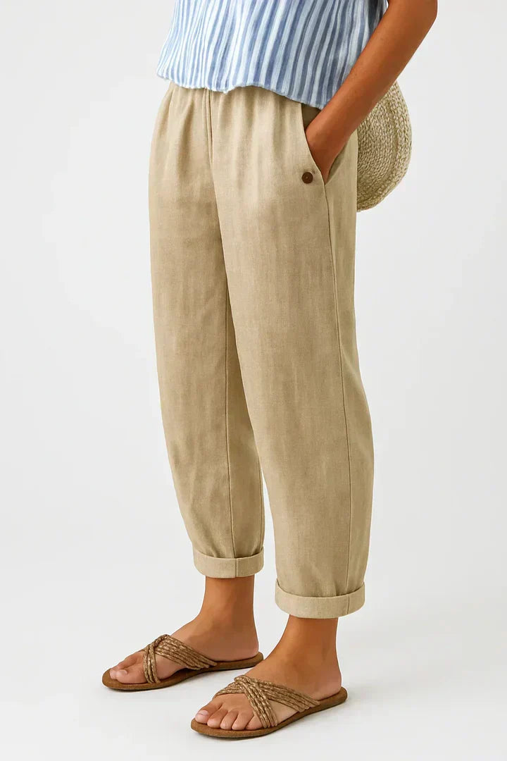 Irene | Women's Cotton Casual Vintage Trousers
