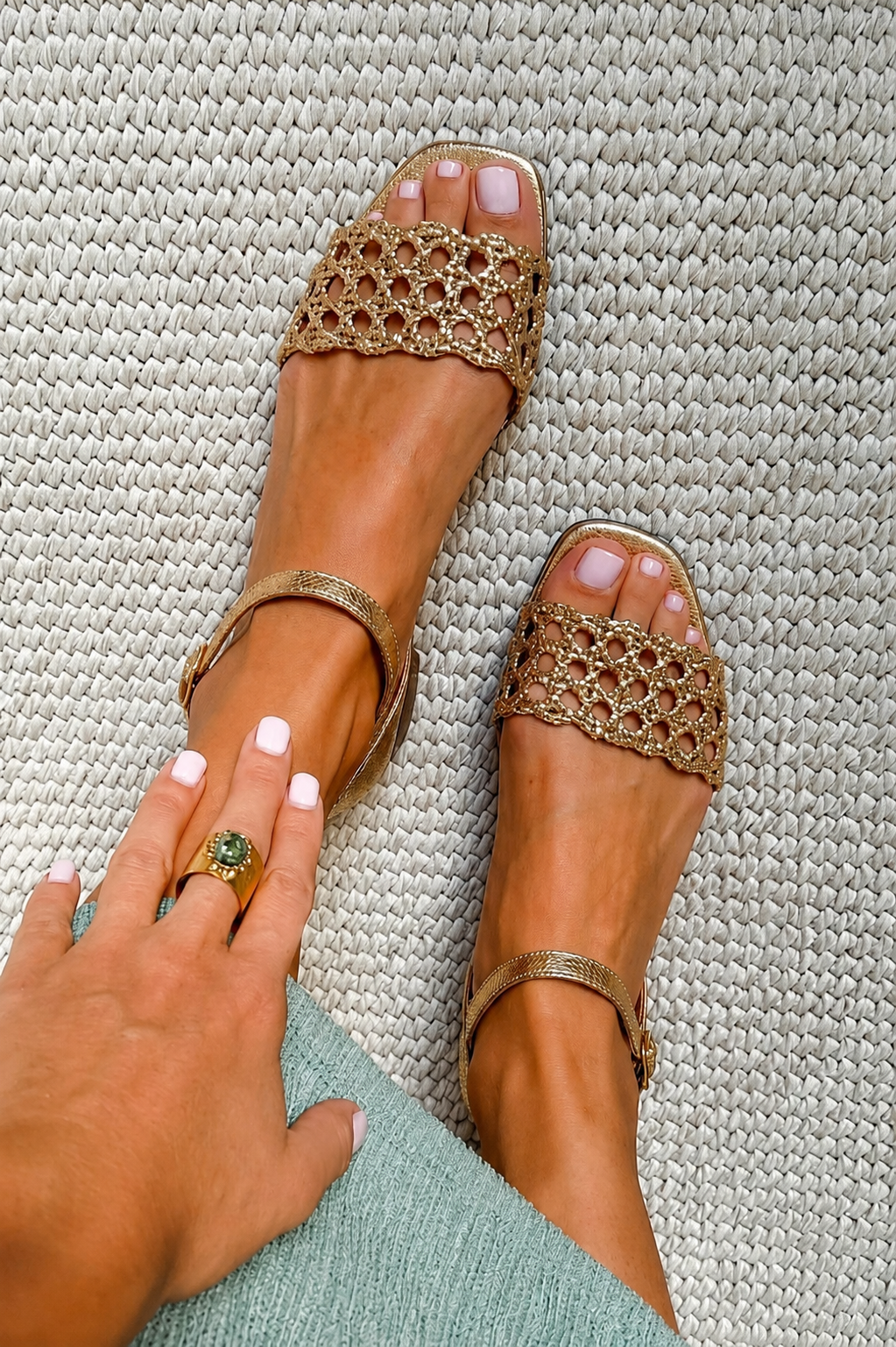 Karina | Women Woven Ankle Strap Sandals