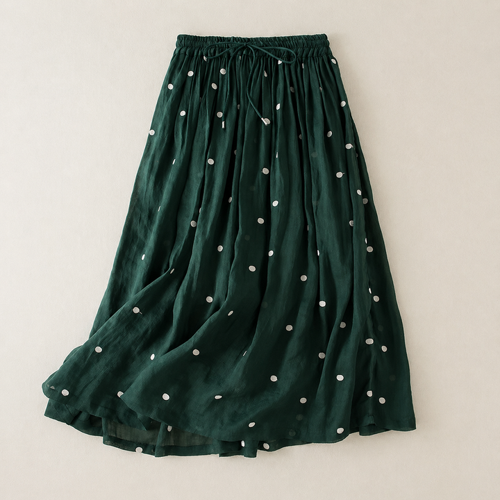 Skirt Polka Dot Drawstring Waist