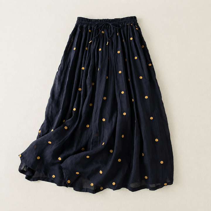 Skirt Polka Dot Drawstring Waist