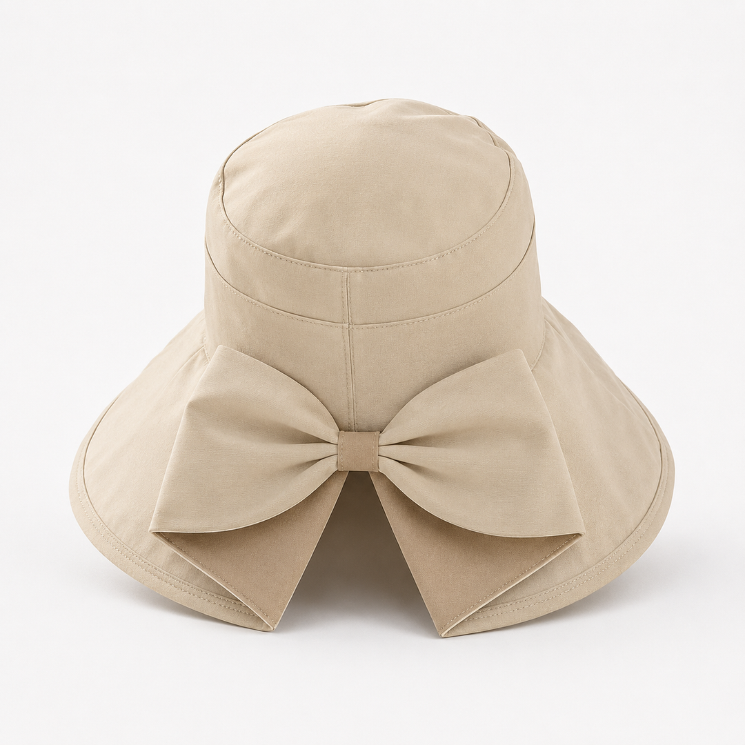 Octavia | Women's Straw Wide Brim Floppy Bow Packable Sun Hat