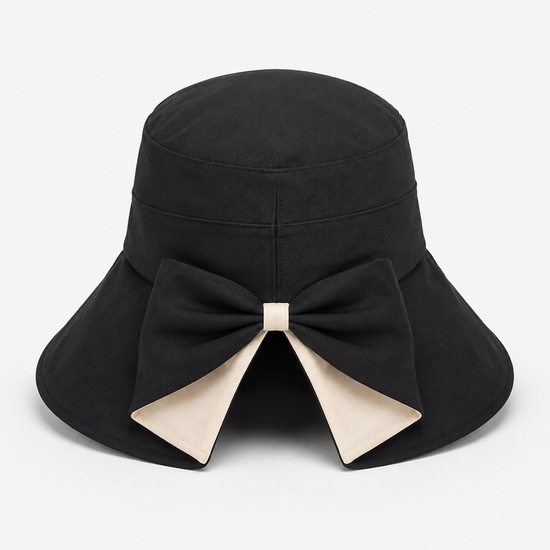 Octavia | Women's Straw Wide Brim Floppy Bow Packable Sun Hat