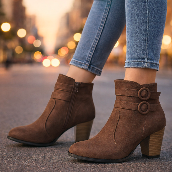 Kiera | Women's Duet Strap Suede Chelsea Boots
