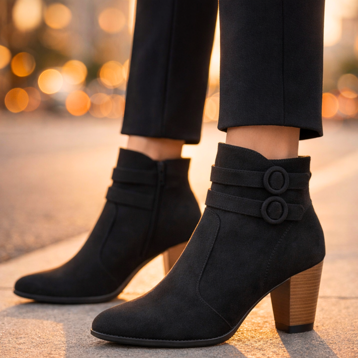 Kiera | Women's Duet Strap Suede Chelsea Boots