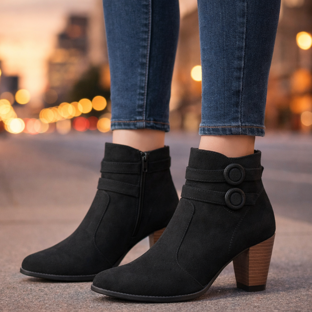 Kiera | Women's Duet Strap Suede Chelsea Boots