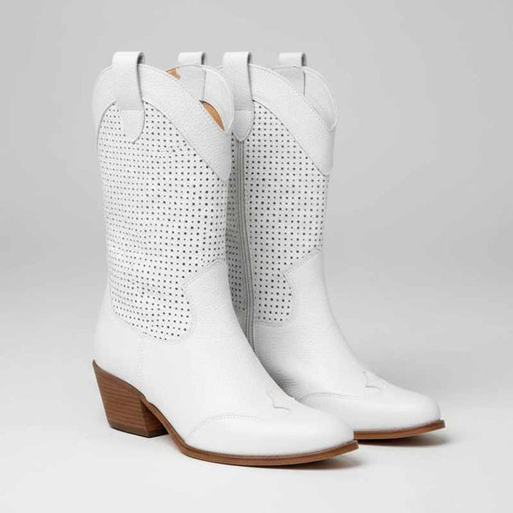 Nathalie | Women Perforated Cowboy Boots