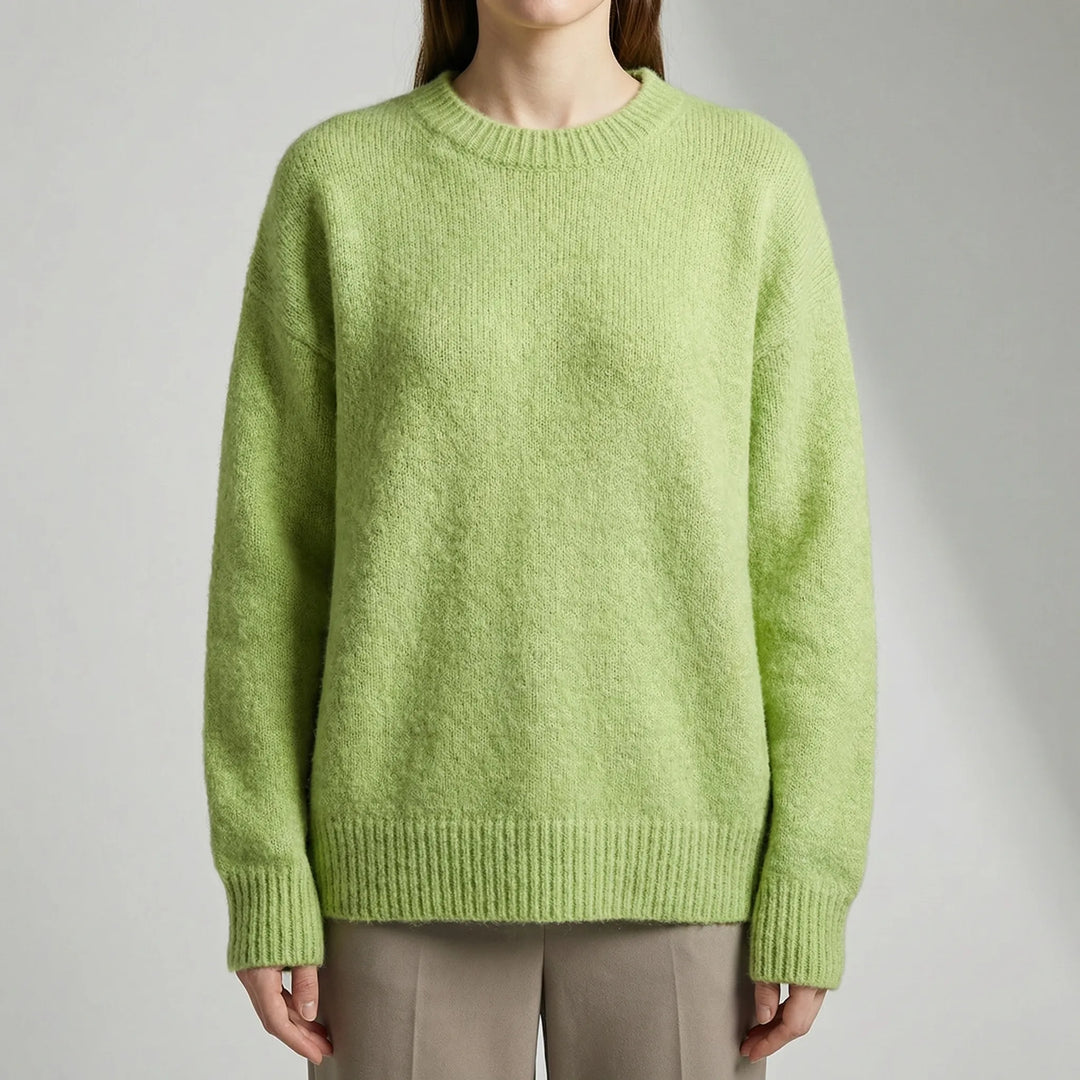 Bria | Women's Oversized Crew Neck Pullover Cardigan Sweater