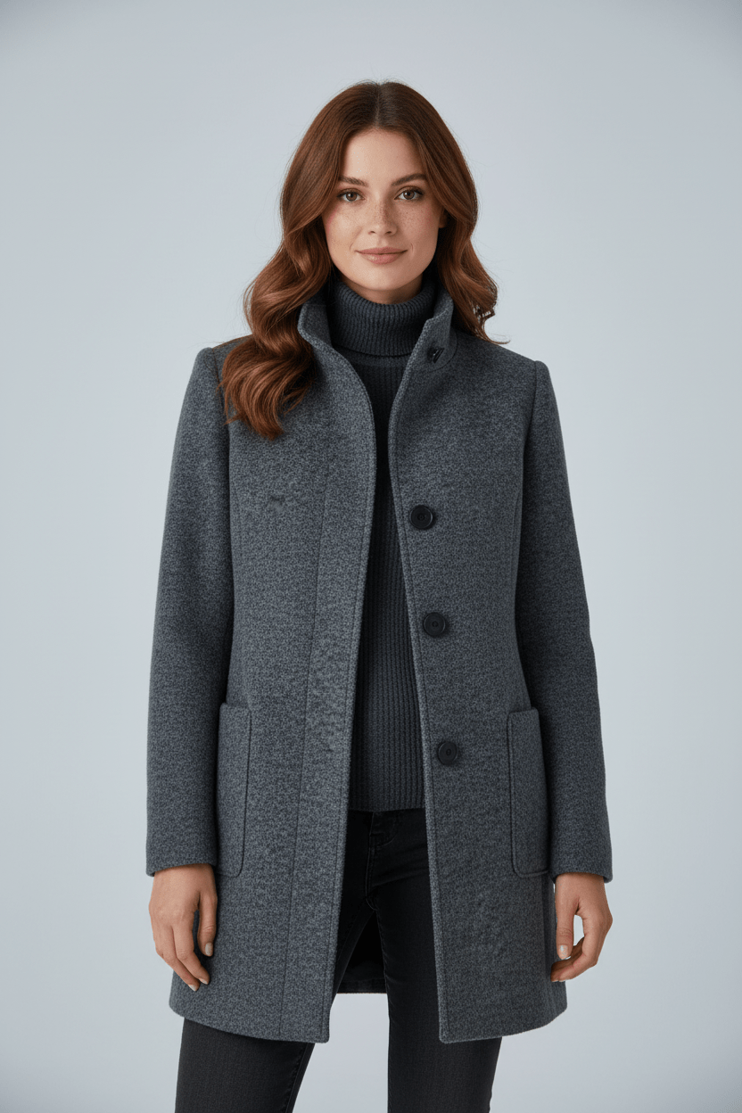 Ottoline | Women Stand Collar Tailored Winter Coat